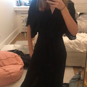 Black kimono dress